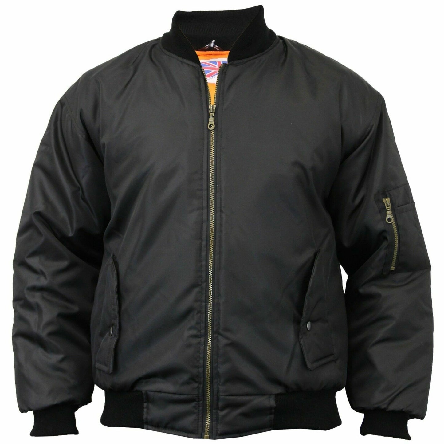 Mens MA1 Biker Bomber Jacket Fly Military Army Pilot Security Harrington Padded