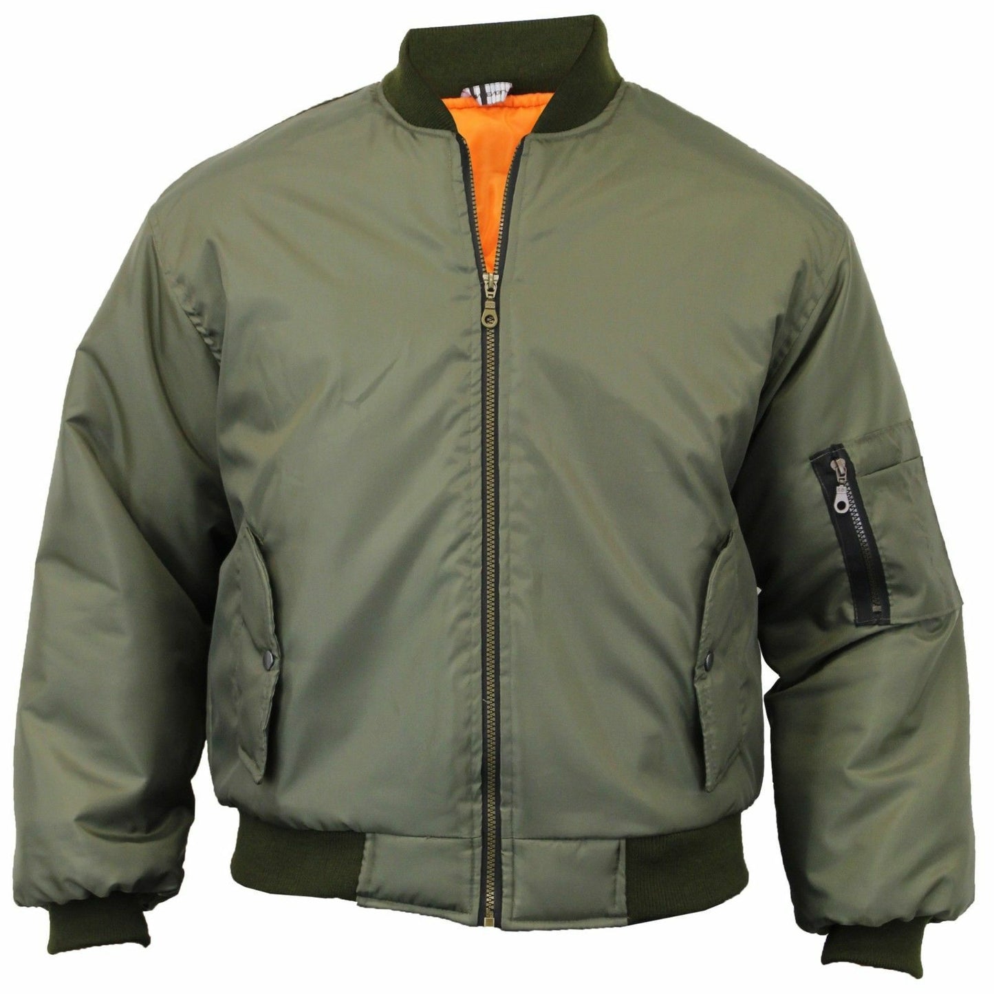 Mens MA1 Biker Bomber Jacket Fly Military Army Pilot Security Harrington Padded