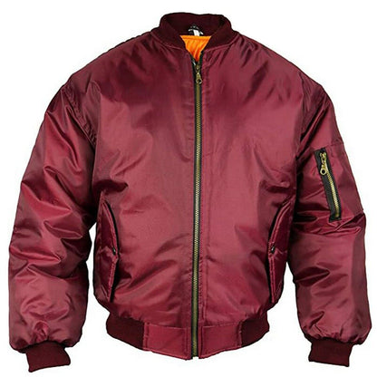 Mens MA1 Biker Bomber Jacket Fly Military Army Pilot Security Harrington Padded