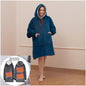 Heated Oversized Hoodie Soft Fleece Sherpa Hooded Blanket Warm Thermal Hoody UK