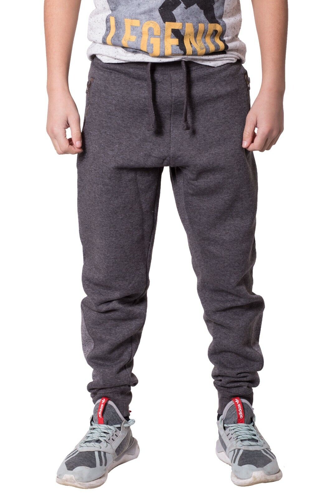 Kids Fleece Jogging Joggers Trouser Boys Plain Casual For School Sports Wear