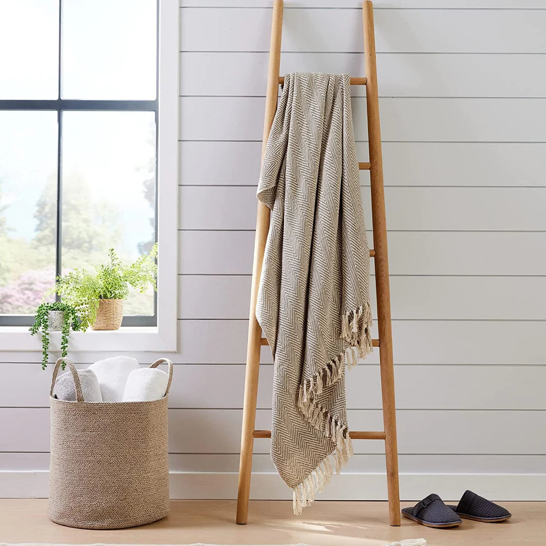 Cotton Throws Blankets Summer Season Super Fluffy Soft Comfy Sustainable & Recycled Perfect for Sofa Bed or Chair